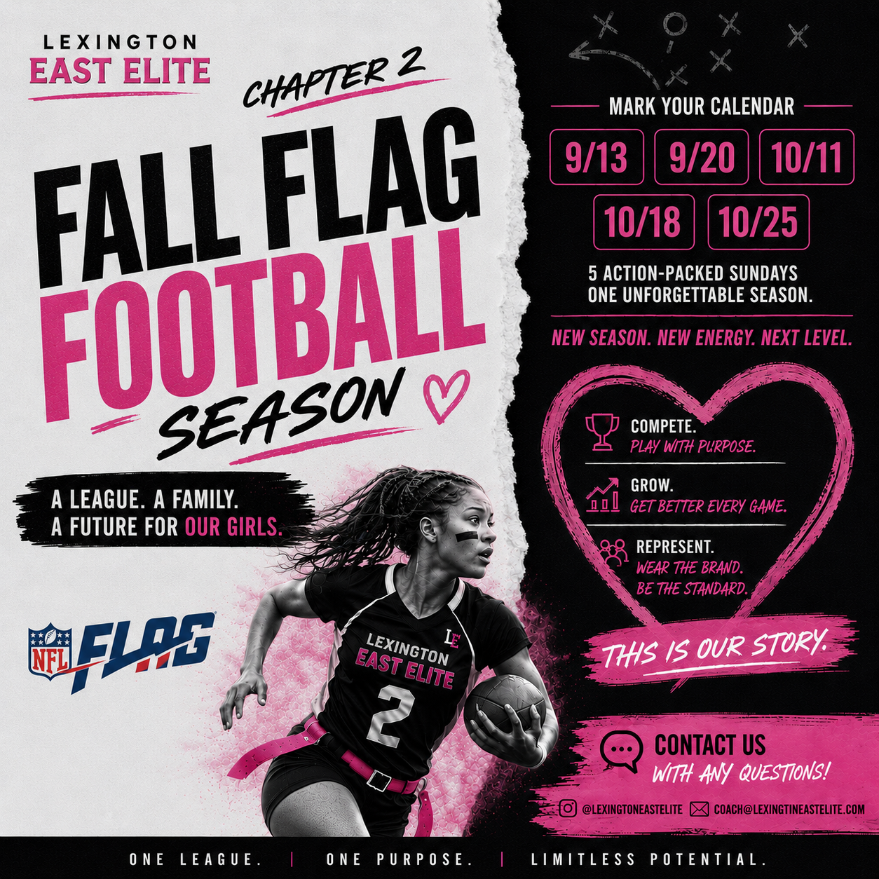 Girl's Flag Football Registration | East Elite