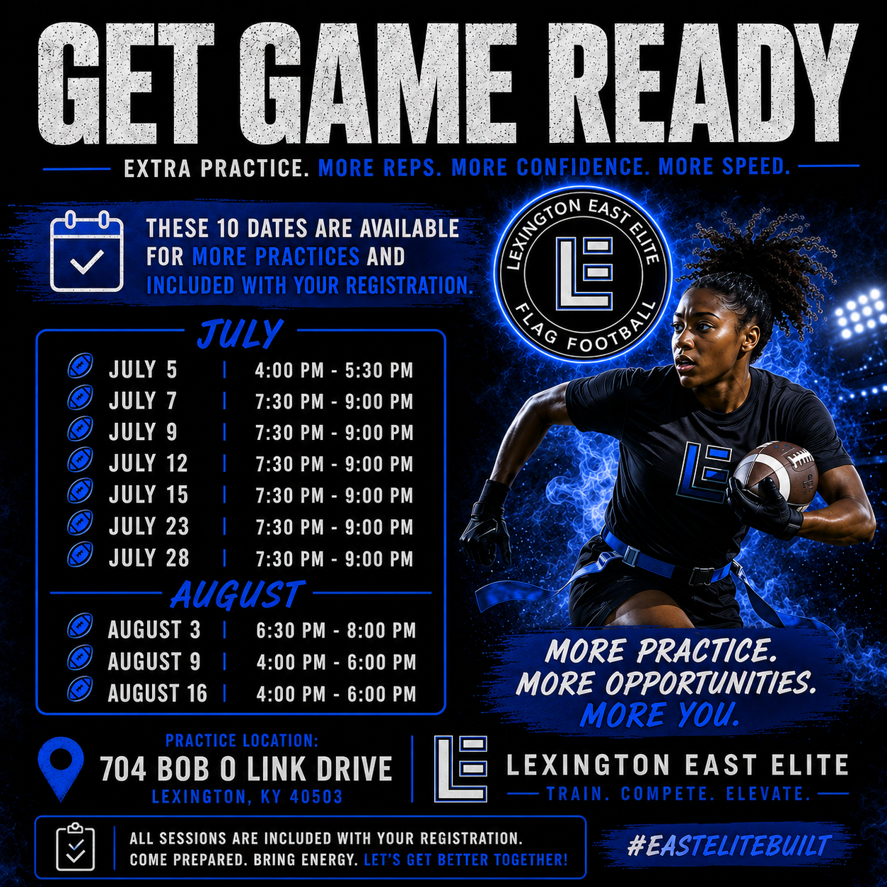 Girl's Flag Football Registration | Coach Hogg (Bengals)